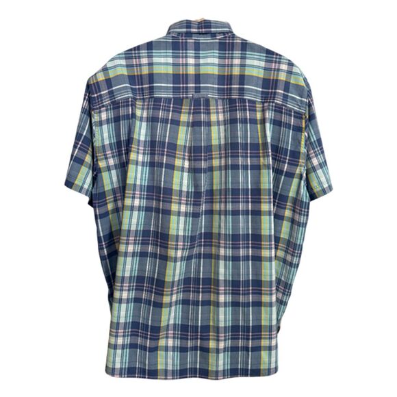 Croft & Barrow Blue Plaid Short Sleeve Button Down Shirt Size 2XB - Picture 5 of 11